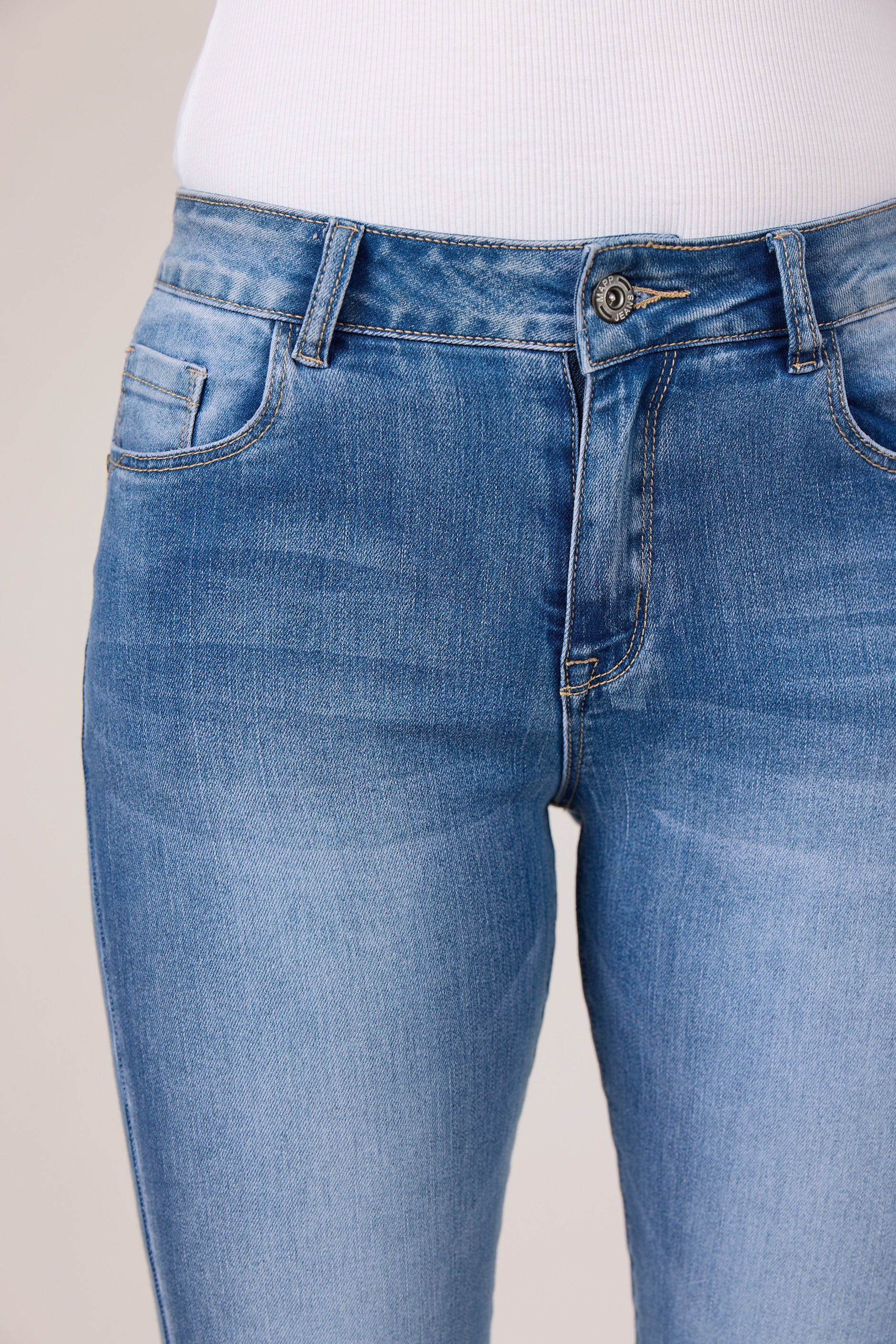 MAPP KYLIE STAR DUST DENIM JEANS DENIM/TWILL 9196 LIGHT BLUE USED