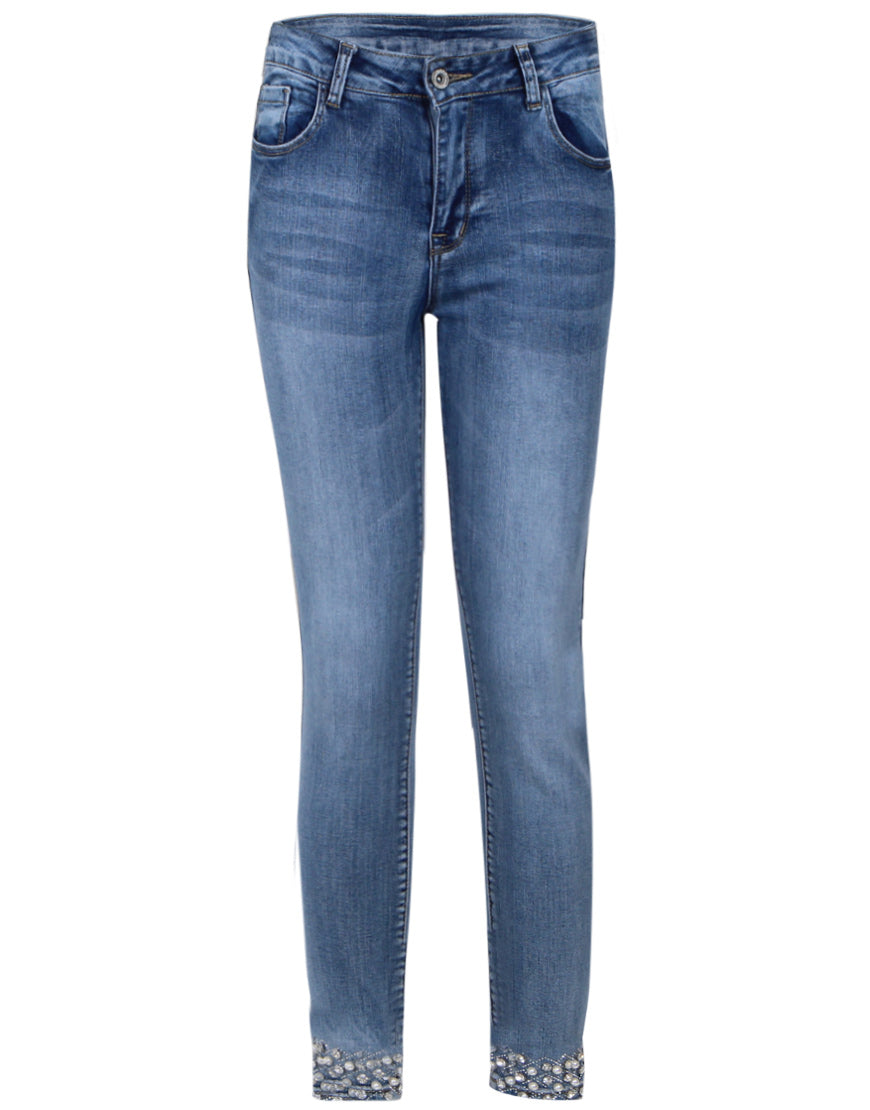 MAPP KYLIE STAR DUST DENIM JEANS DENIM/TWILL 9196 LIGHT BLUE USED