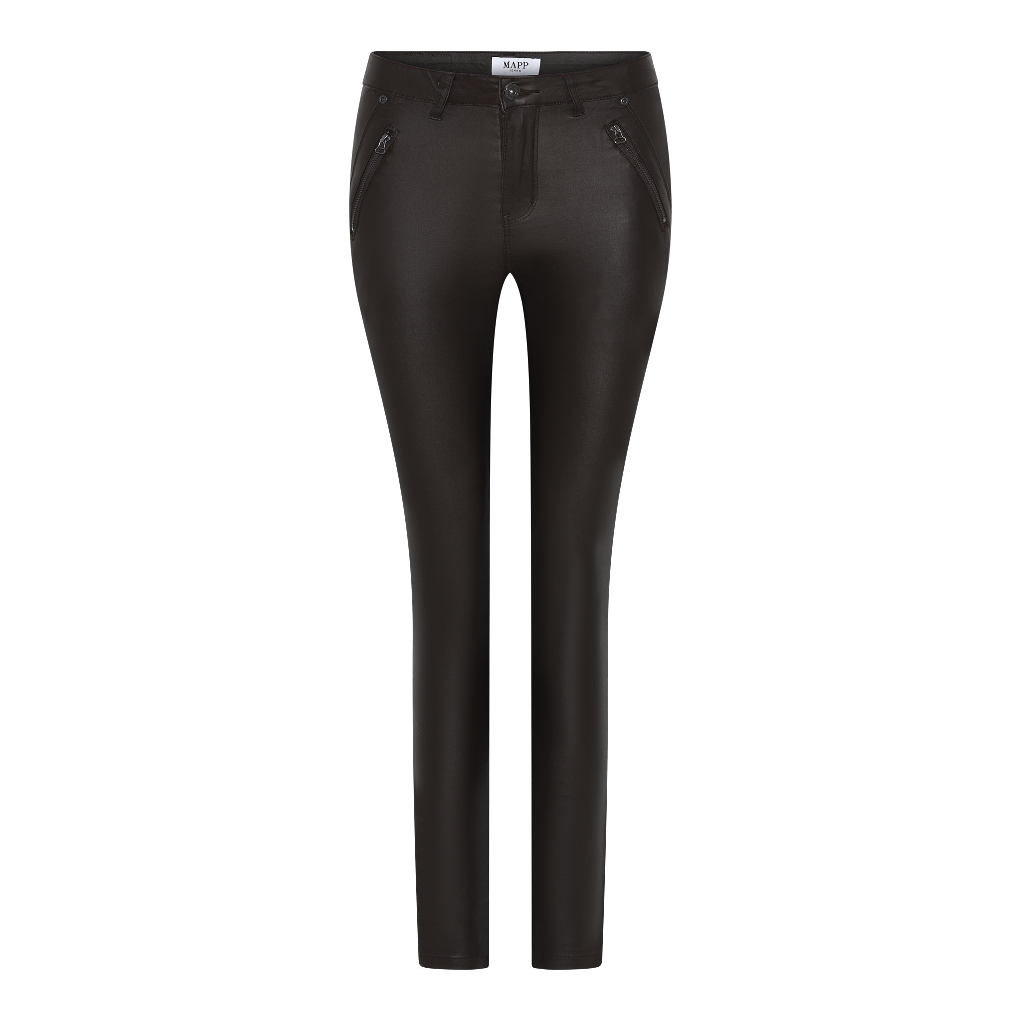 MAPP Katy Coated Jeans COATED 129 CHOCOLATE