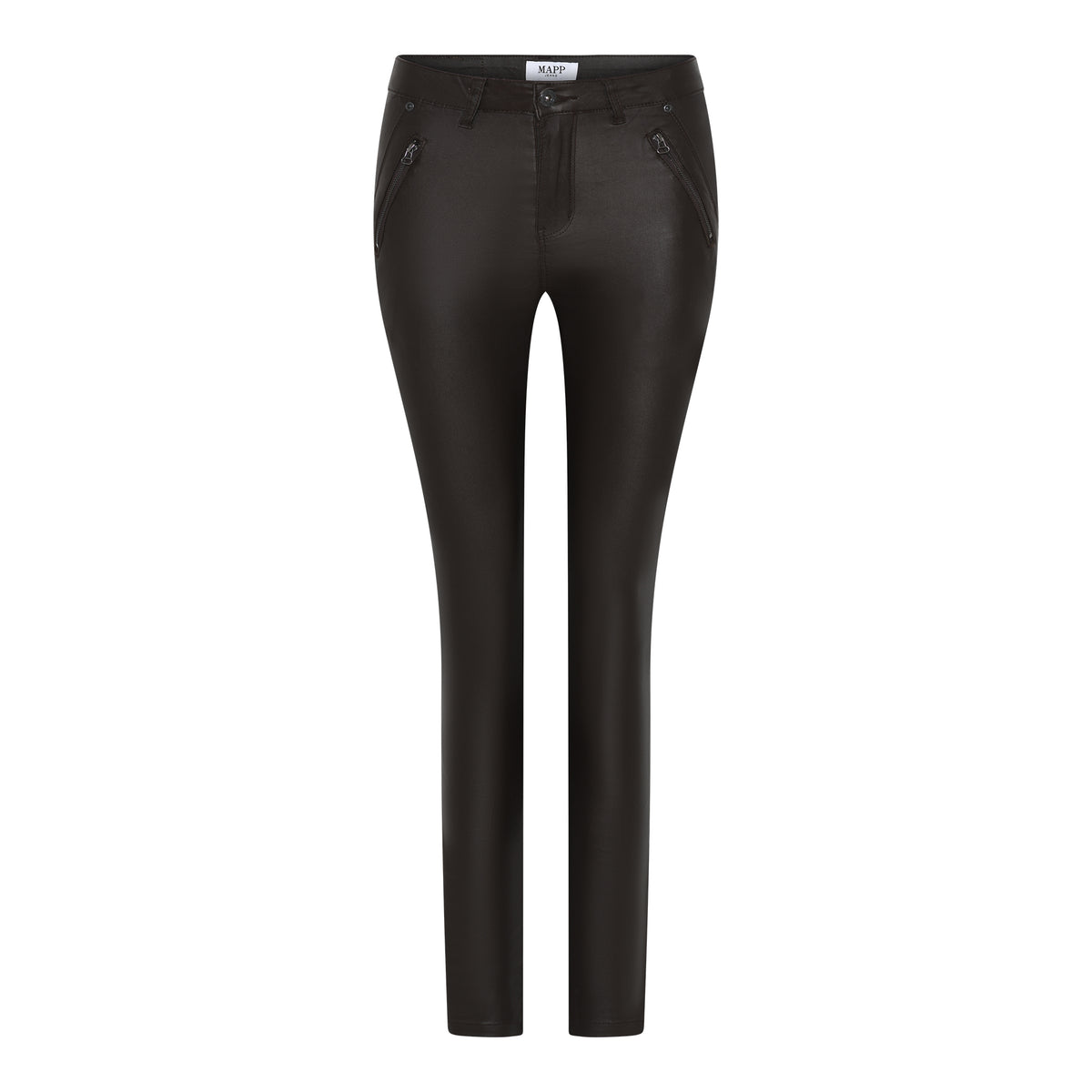 MAPP Katy Coated Jeans COATED 129 CHOCOLATE