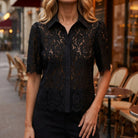 MAPP LACE POLO BLOUSE BLOUSE/SHIRT