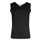 M JEANS LACE RIB TOP TOP/T-SHIRT 80 BLACK