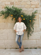 MARC LAUGE LACE SHIRT BLOUSE/SHIRT 10 WHITE