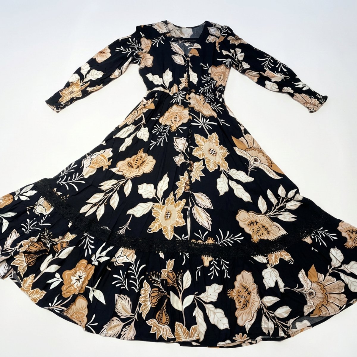 MOONDUST LEAVES DRESS LONG DRESS/JUMPSUIT 505 TERRACOTTA