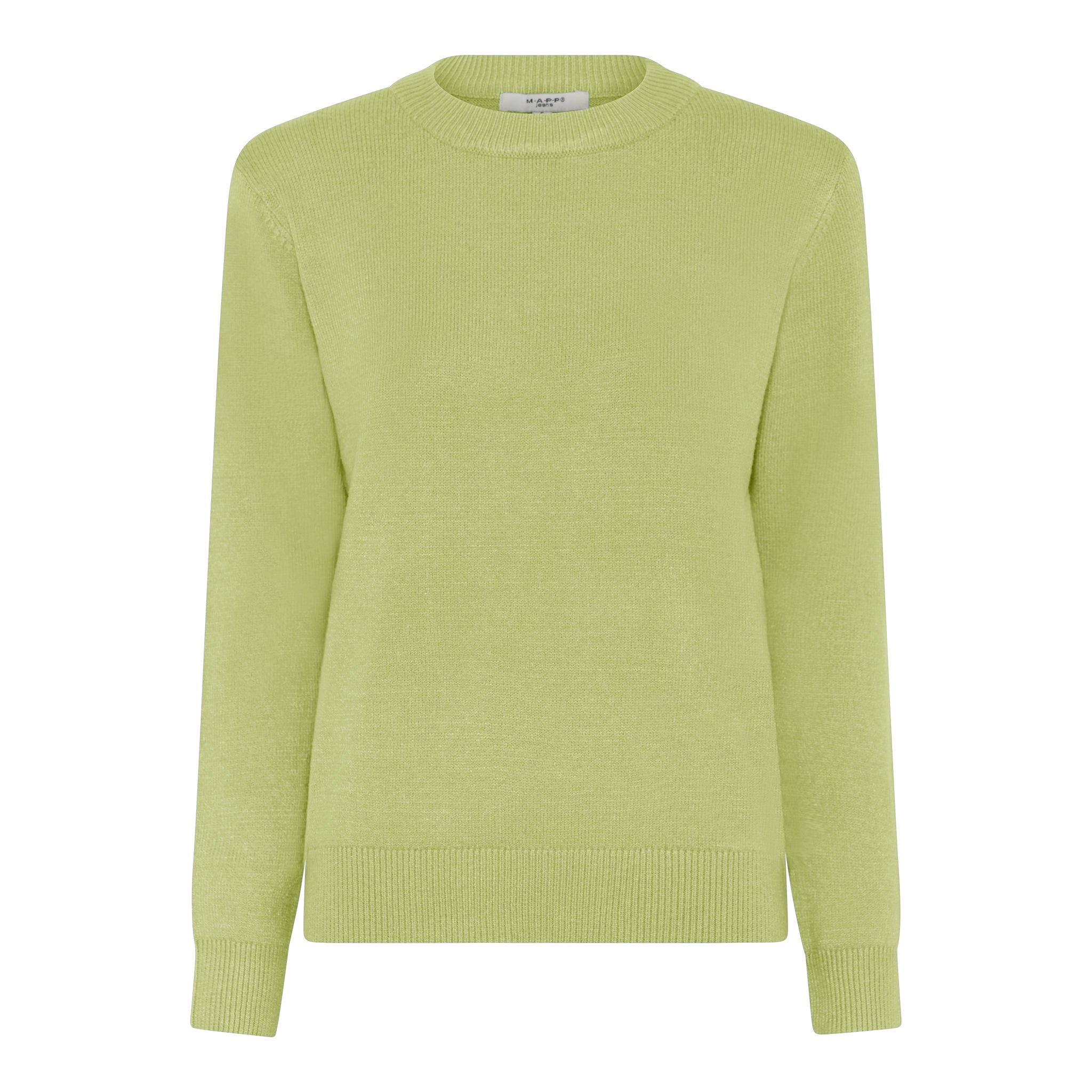 MAPP LEA R/NECK BLOUSE KNITWEAR 266 APPLE GREEN