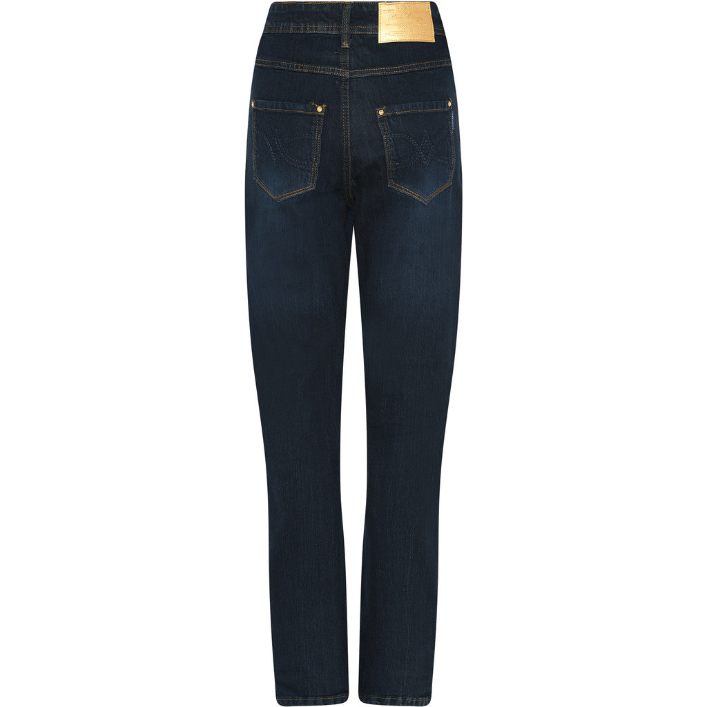 MARC LAUGE LENA DENIM JEANS GOLD ACC. DENIM/TWILL 9896 DARK BLUE USED