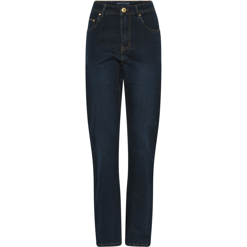 MARC LAUGE LENA DENIM JEANS GOLD ACC. DENIM/TWILL 9896 DARK BLUE USED