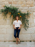 MARC LAUGE LINA BLOUSE LINEN 10 WHITE