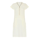 MAPP LINE ZIP SOLID DRESS LINEN 147 YELLOW