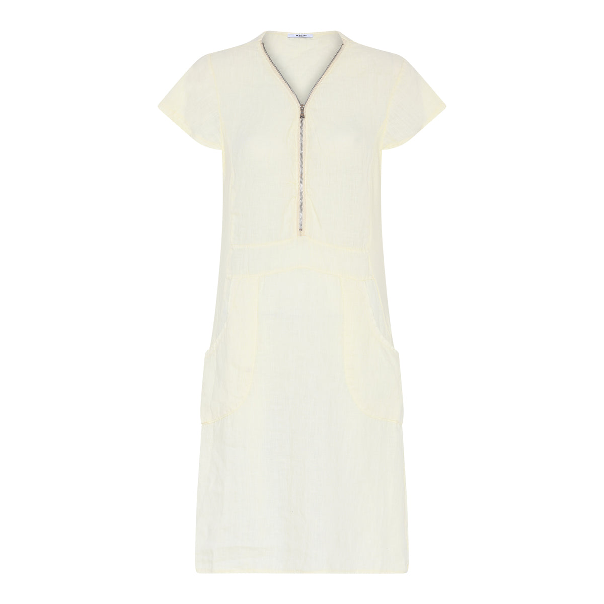 MAPP LINE ZIP SOLID DRESS LINEN 147 YELLOW