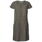 MAPP LINE ZIP SOLID DRESS LINEN 645 SALVIE