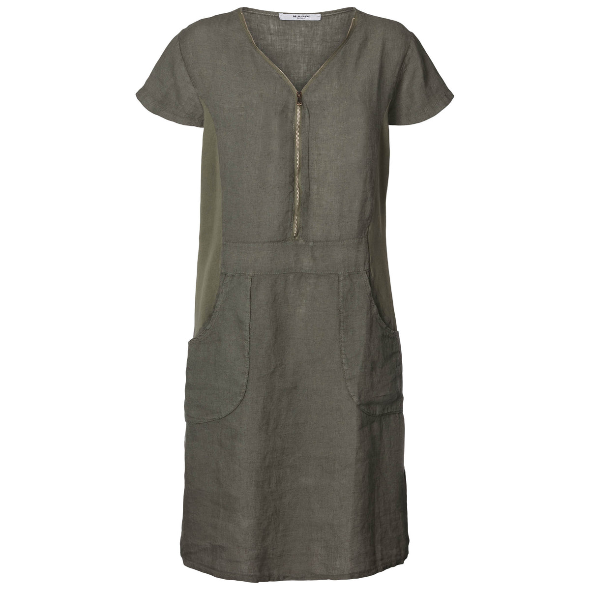 MAPP LINE ZIP SOLID DRESS LINEN 645 SALVIE