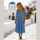 MAPP LONG SMOKE PUF DRESS TENCEL DRESS/JUMPSUIT 939699 CLASSIC BLUE USED