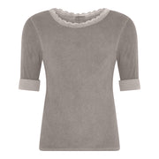 M JEANS LULU RIB LACE BLOUSE L/SL BLOUSE/SHIRT 136 FANGO