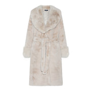 M JEANS LUX FUR COAT OUTERWEAR 20 OFF WHITE