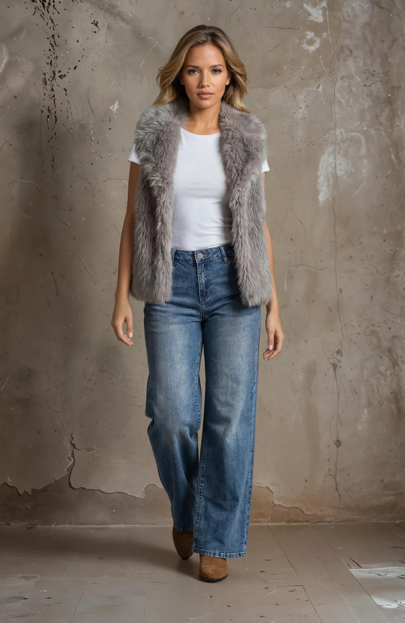 MAPP LUX FUR VEST OUTERWEAR 136 FANGO