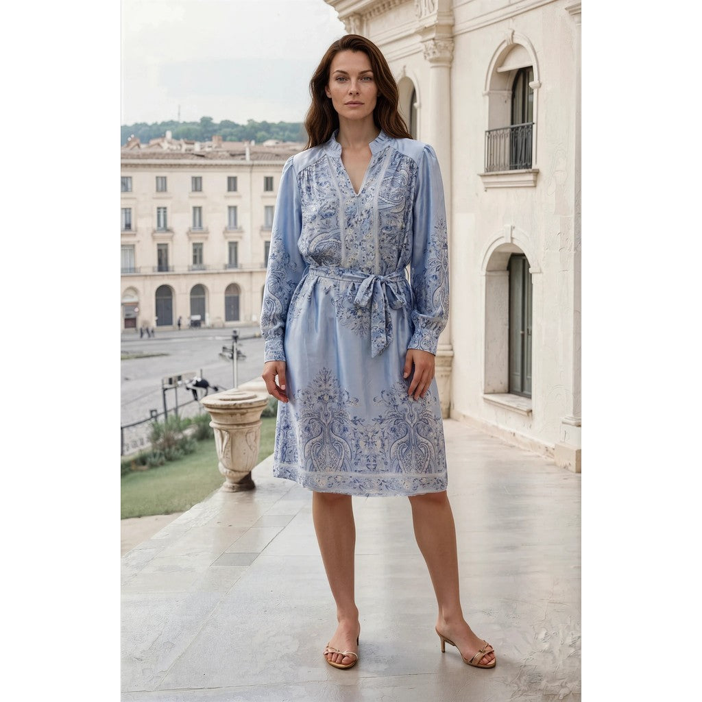 MARC LAUGE LUX PAISLEY DRESS DRESS/JUMPSUIT 107 SOFT BLUE