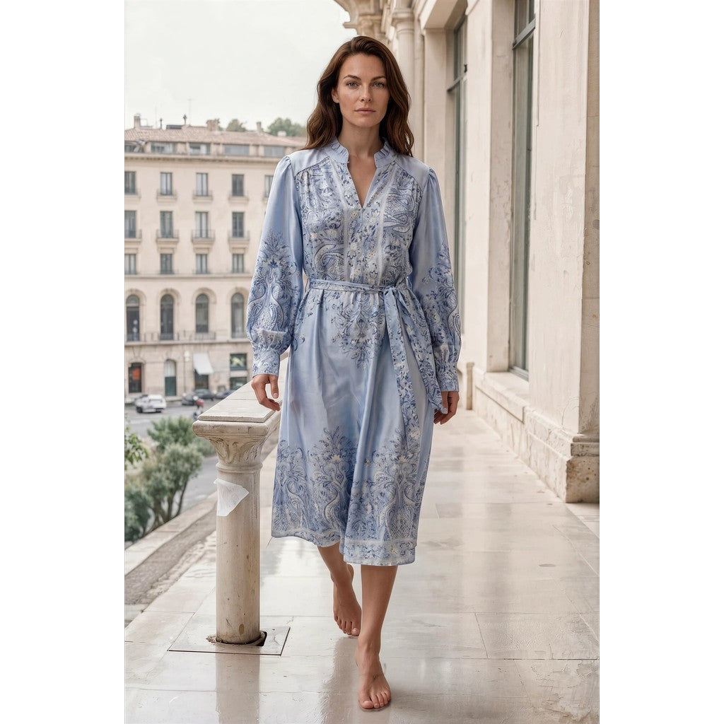 MARC LAUGE LUX PAISLEY DRESS DRESS/JUMPSUIT 107 SOFT BLUE
