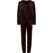 M JEANS LUX VELOUR SET SWEATS/VELOUR 129 CHOCOLATE