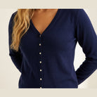 MARC LAUGE LV.N GOLD BUTTON CARDIGAN KNITWEAR