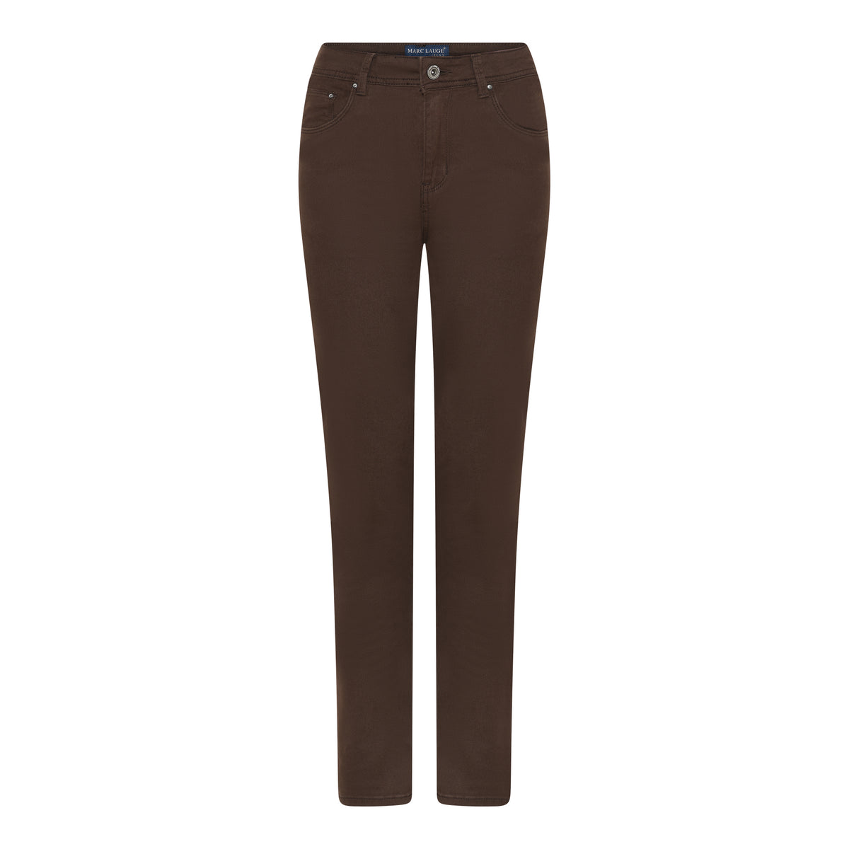 MARC LAUGE Lena Straight Leg Twill Jeans DENIM/TWILL 129 CHOCOLATE