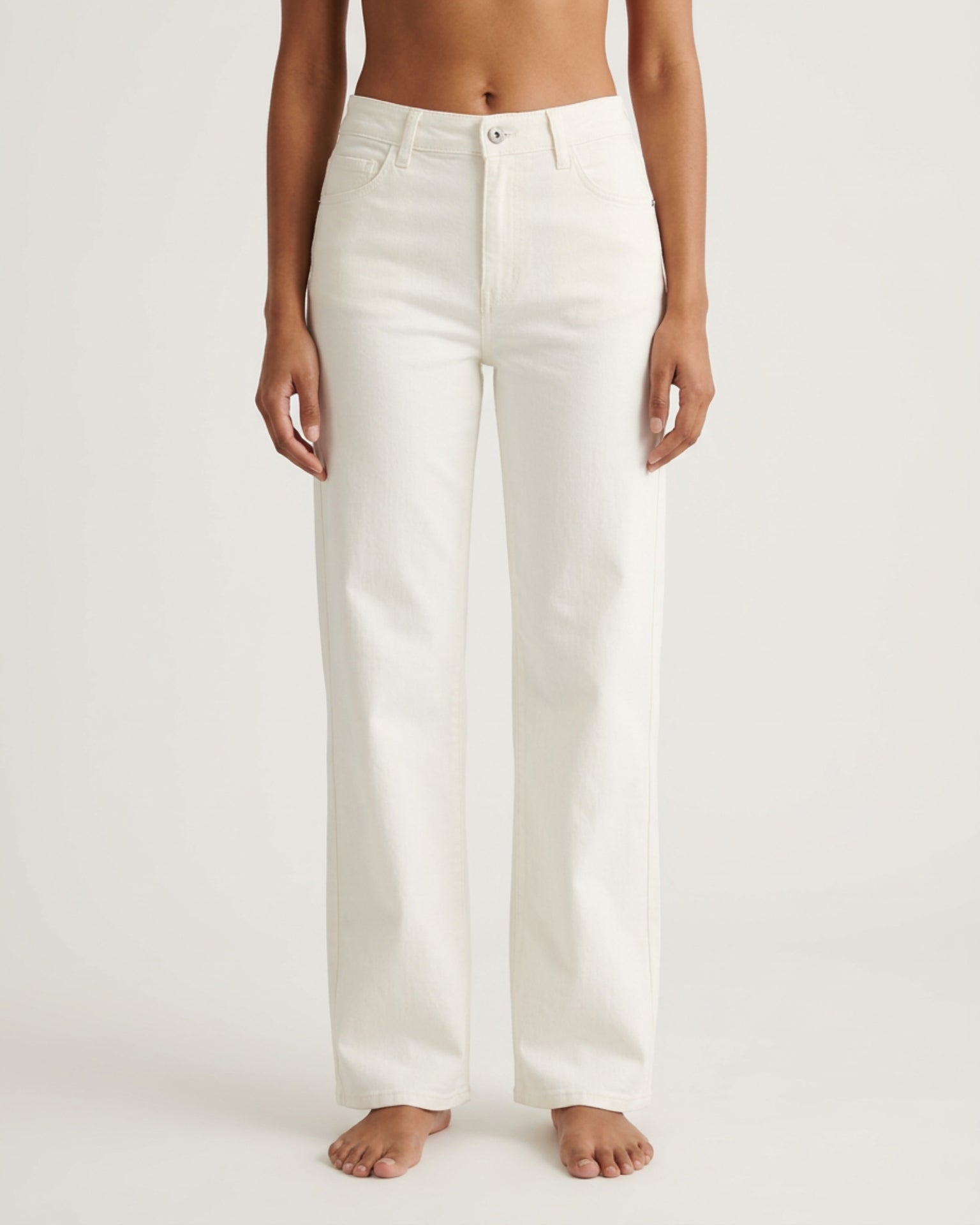 M JEANS Lena Vega Straight Baby Corduroy Jeans CORD/FLØJL 20 OFF WHITE