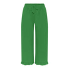 MARC LAUGE Luna Cotton Crinkle Frill Pant PANTS 265 GRASS GREEN