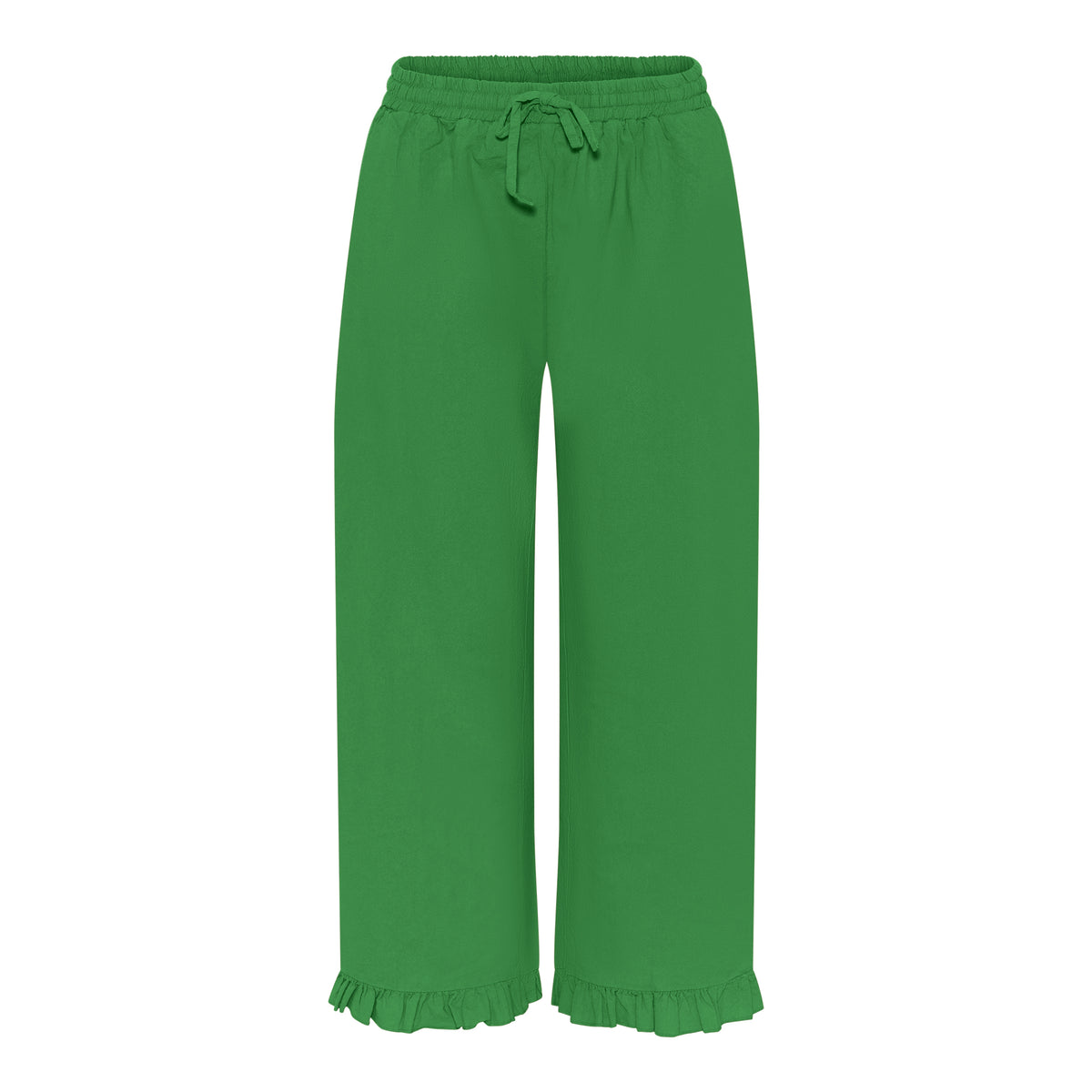 MARC LAUGE Luna Cotton Crinkle Frill Pant PANTS 265 GRASS GREEN