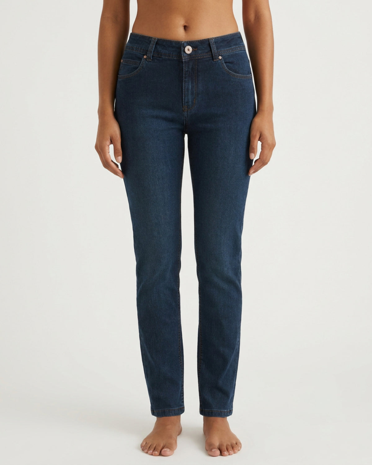 MARC LAUGE Luna High Waist Straight Leg Jeans | Marc Lauge DENIM/TWILL 9696 BLUE DENIM USED