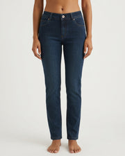 MARC LAUGE Luna High Waist Straight Leg Jeans | Marc Lauge DENIM/TWILL 9696 BLUE DENIM USED