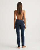 MARC LAUGE Luna High Waist Straight Leg Jeans | Marc Lauge DENIM/TWILL 99 DARK BLUE DENIM