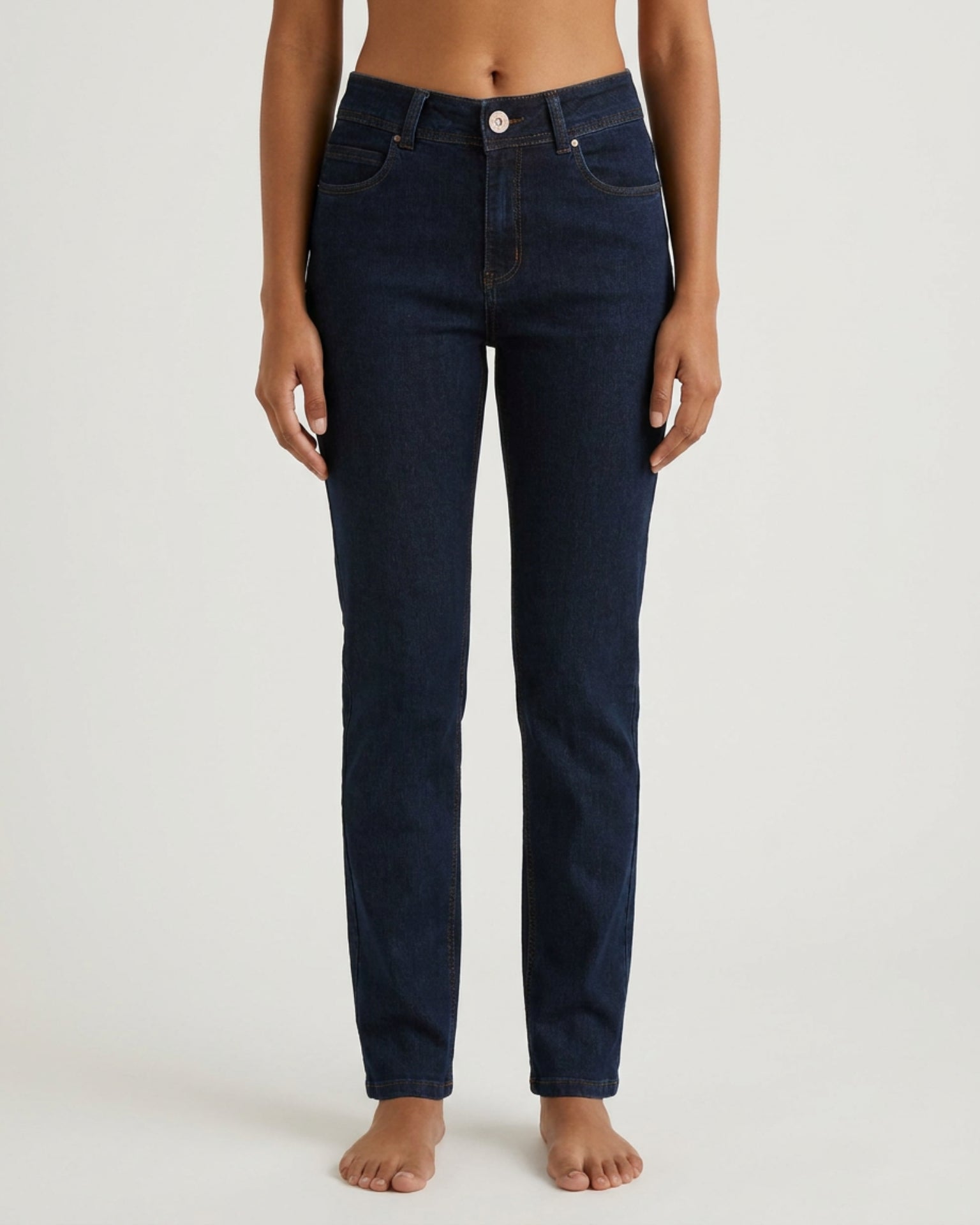 MARC LAUGE Luna High Waist Straight Leg Jeans | Marc Lauge DENIM/TWILL 99 DARK BLUE DENIM