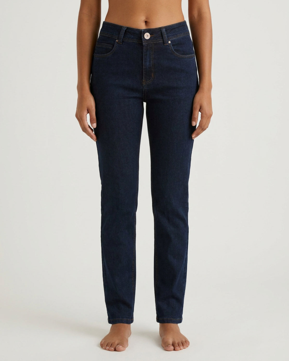 MARC LAUGE Luna High Waist Straight Leg Jeans | Marc Lauge DENIM/TWILL 99 DARK BLUE DENIM