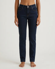 MARC LAUGE Luna High Waist Straight Leg Jeans | Marc Lauge DENIM/TWILL 99 DARK BLUE DENIM
