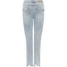 MARC LAUGE Luna Straight Leg Jeans DENIM/TWILL 8996 RAW EDGE LT. BLUE USED