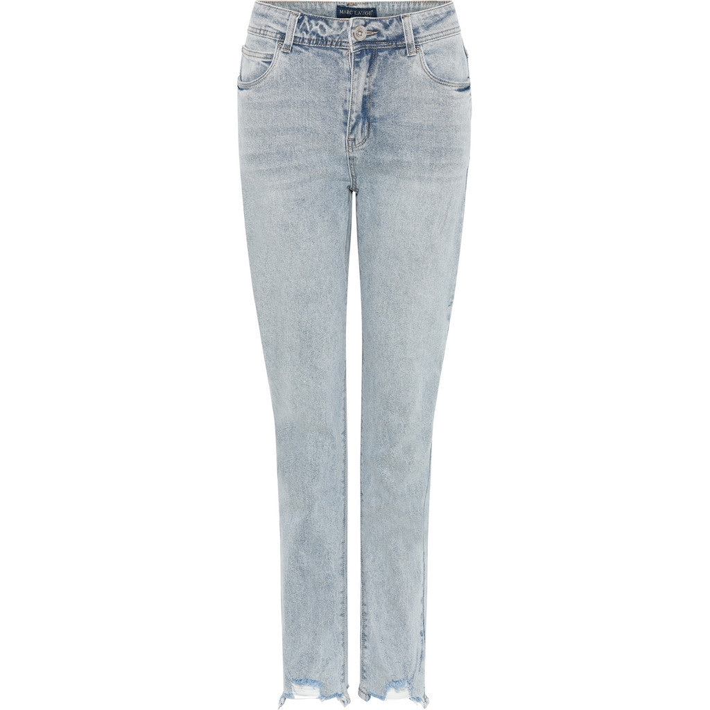MARC LAUGE Luna Straight Leg Jeans DENIM/TWILL 8996 RAW EDGE LT. BLUE USED