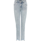 MARC LAUGE Luna Straight Leg Jeans DENIM/TWILL 8996 RAW EDGE LT. BLUE USED