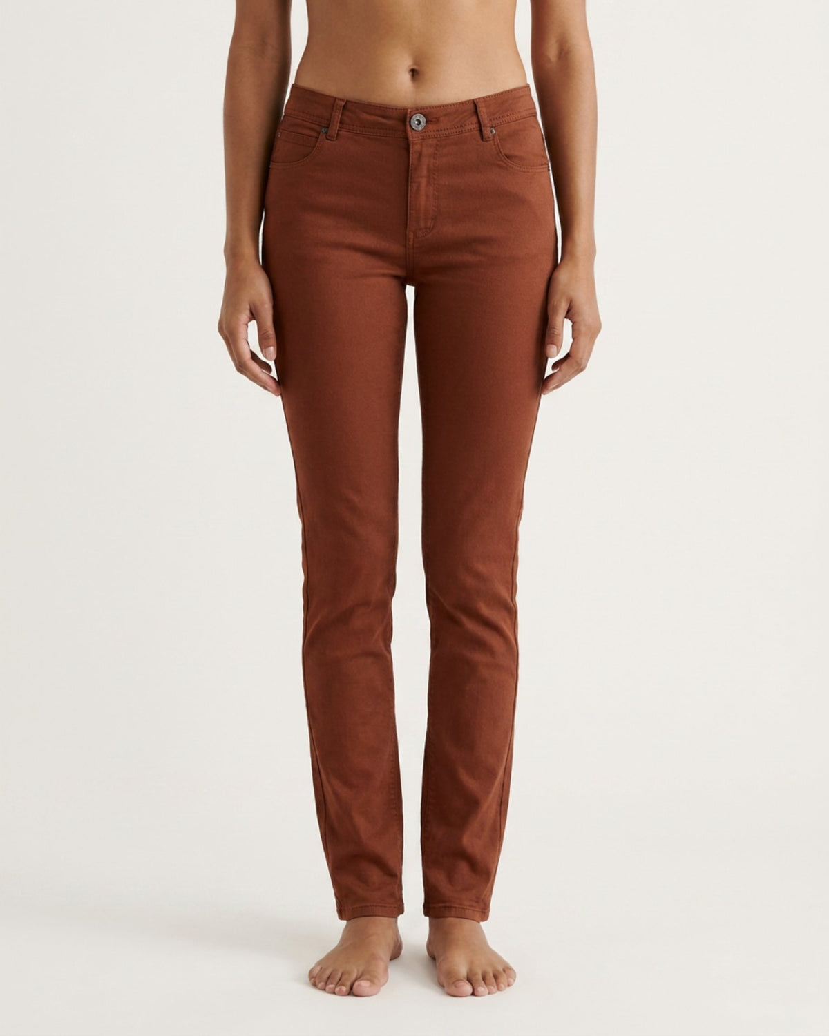 MARC LAUGE Luna Straight Leg Twill Jeans DENIM/TWILL 505 TERRACOTTA