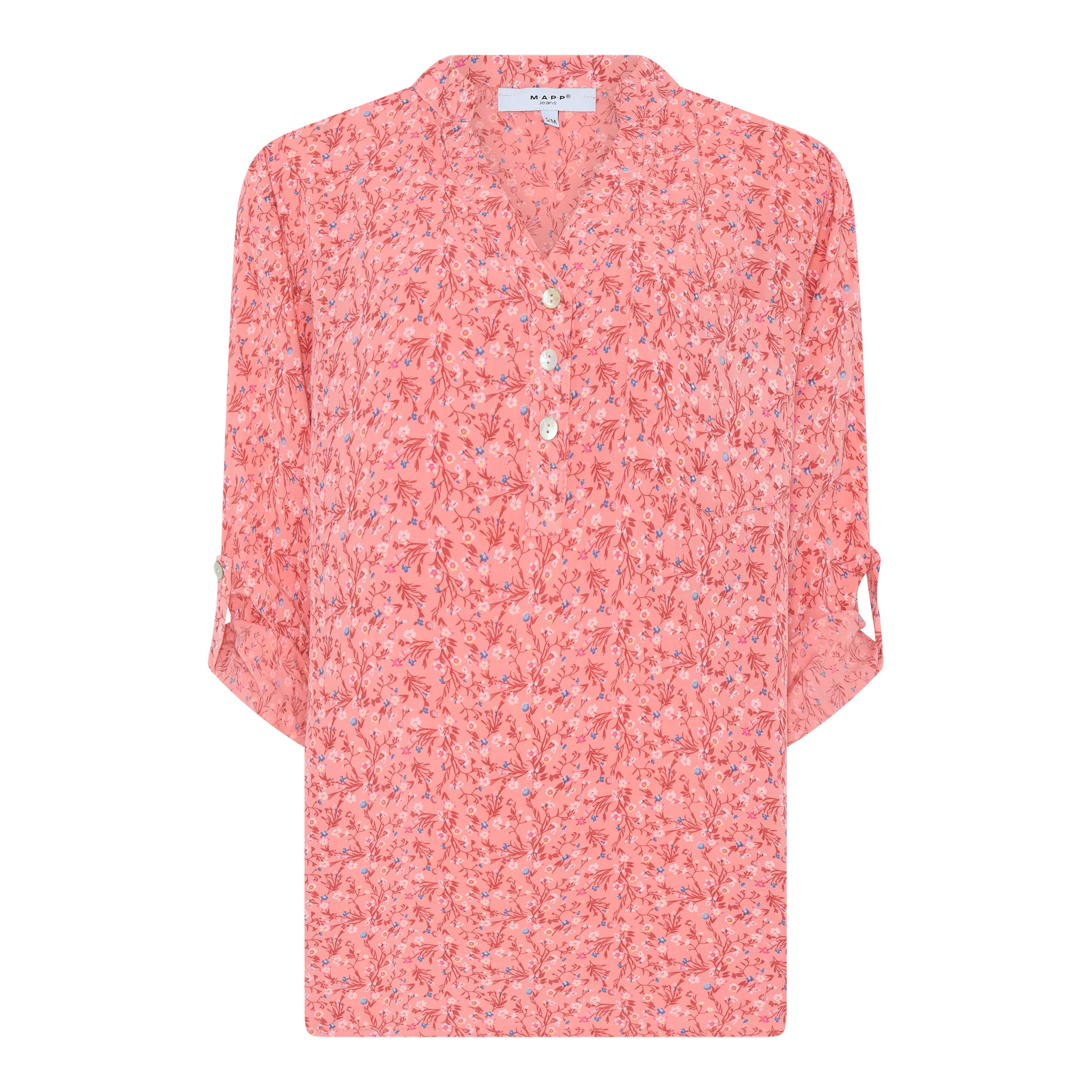 MAPP MAGGIE FLOWER SMALL BLOUSE/SHIRT 350 CORAL