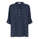 MAPP MAGGIE LIN SHIRT LINEN 104 NAVY