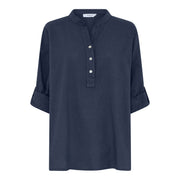 MAPP MAGGIE LIN SHIRT LINEN 104 NAVY
