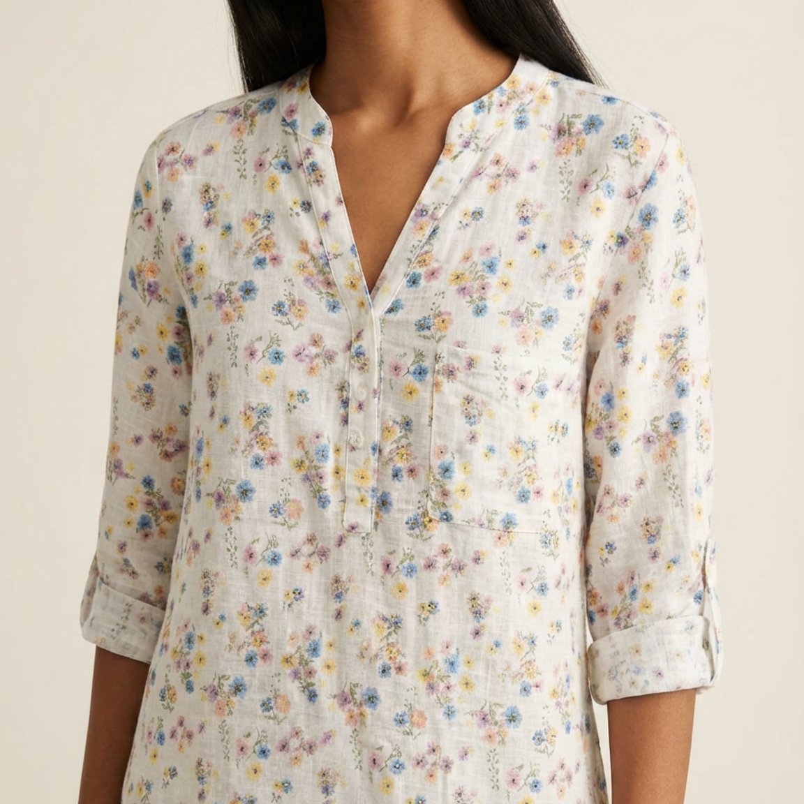 MAPP MAGGIE SMALL FLOWER BLOUSE/SHIRT 10 WHITE