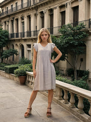 MAPP MALOU LIN DRESS LINEN 27 SAND
