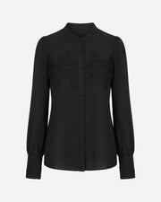 MARC LAUGE MIA LACE SHIRT BLOUSE/SHIRT 80 BLACK
