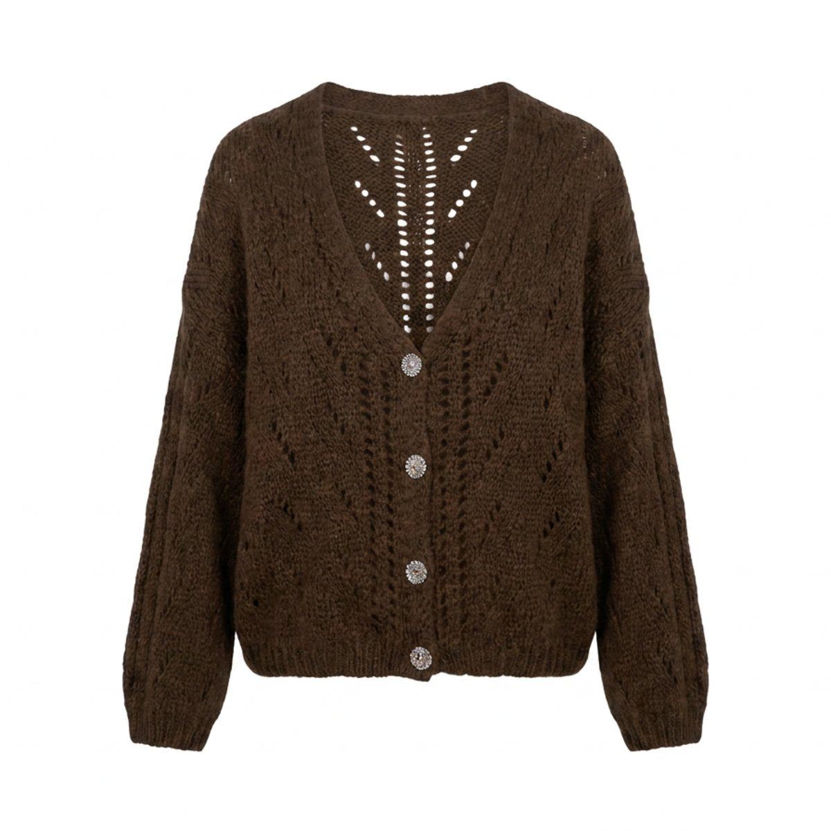 MOONDUST MILLE KNIT KNITWEAR 129 CHOCOLATE