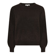 MAPP MOHAIR R/NECK KNITWEAR 129 CHOCOLATE