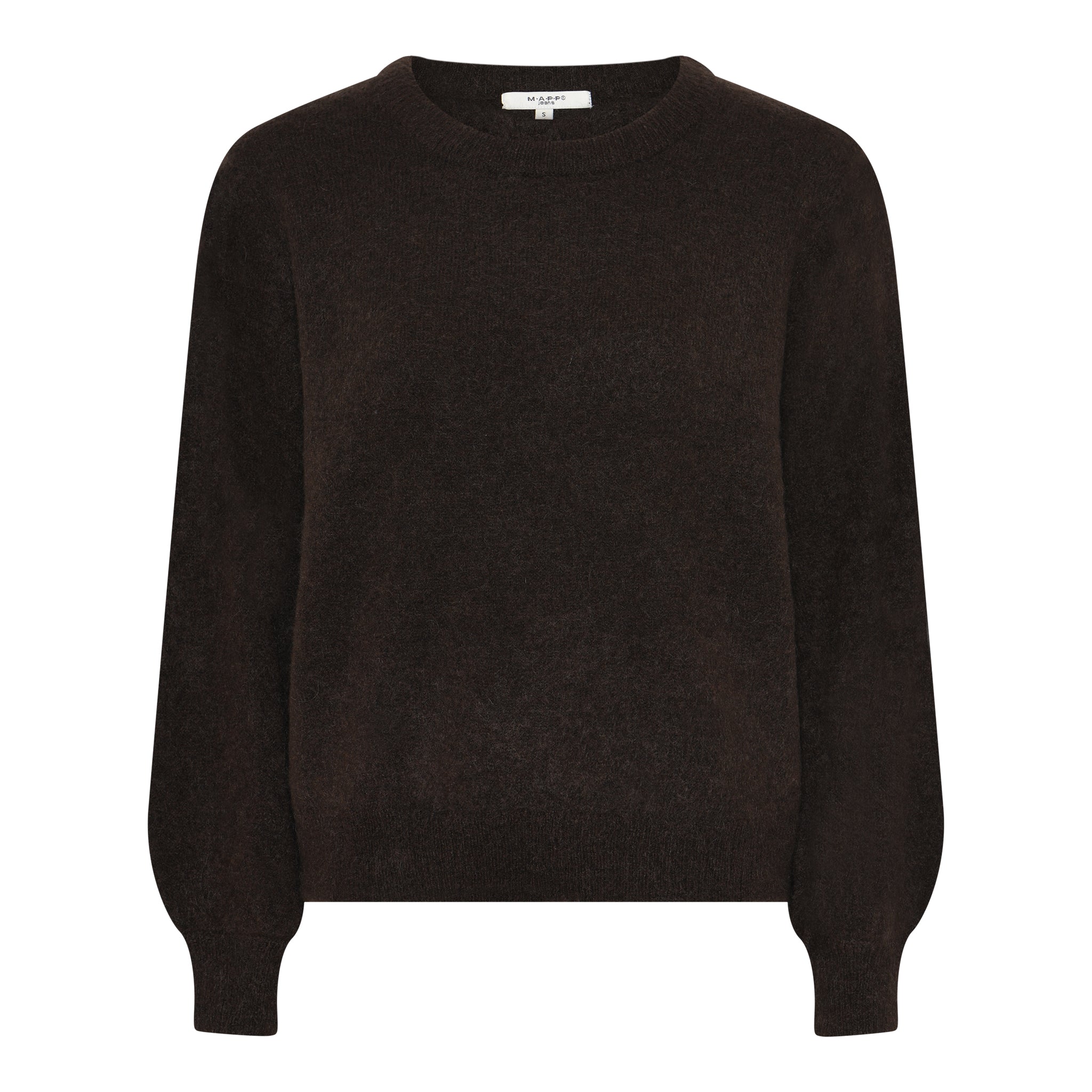 MAPP MOHAIR R/NECK KNITWEAR 129 CHOCOLATE