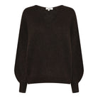 MAPP MOHAIR V-NECK KNITWEAR 129 CHOCOLATE