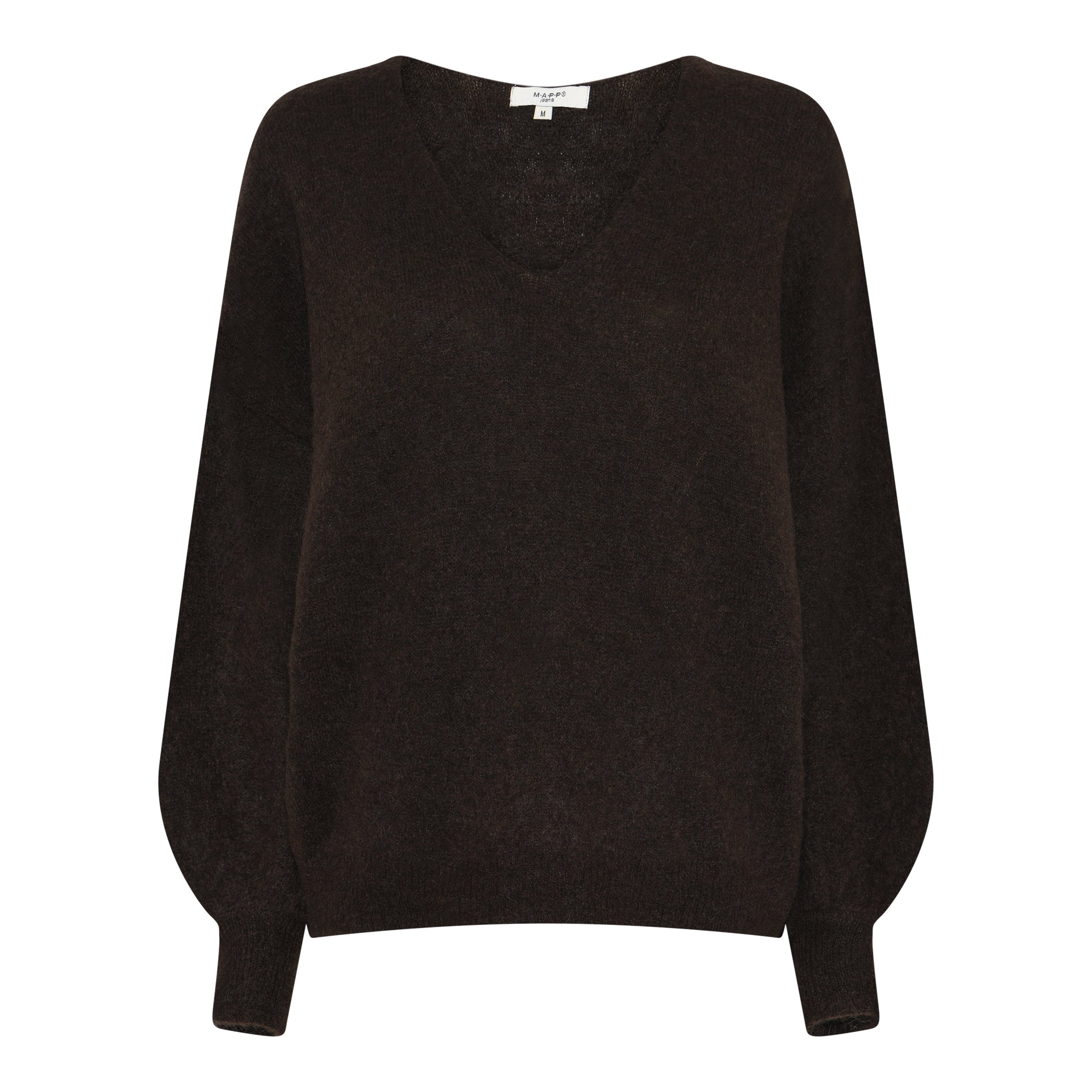 MAPP MOHAIR V-NECK KNITWEAR 129 CHOCOLATE