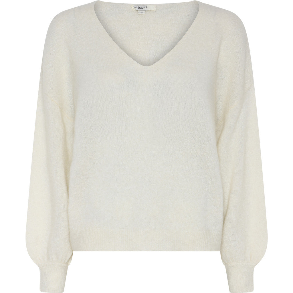MAPP MOHAIR V-NECK KNITWEAR 20 OFF WHITE